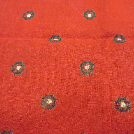 ビンテージ40's●FAST COLOR下鼻象マークコットンバンダナ赤●240825i3-bndエレファントブランド