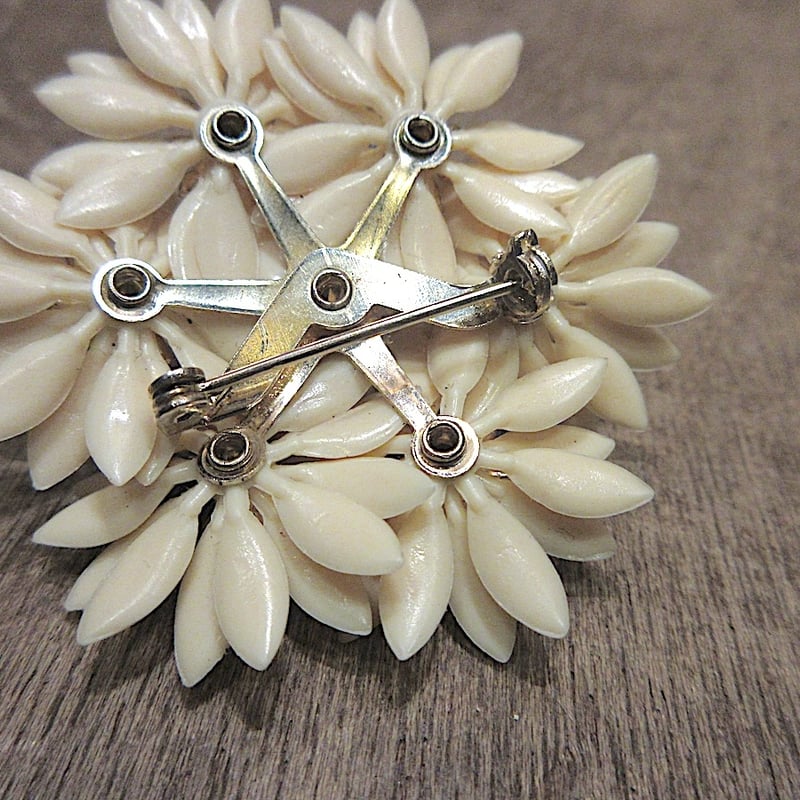 ビンテージ60's70's○フラワーブローチ○251124z8-brc花レトロ