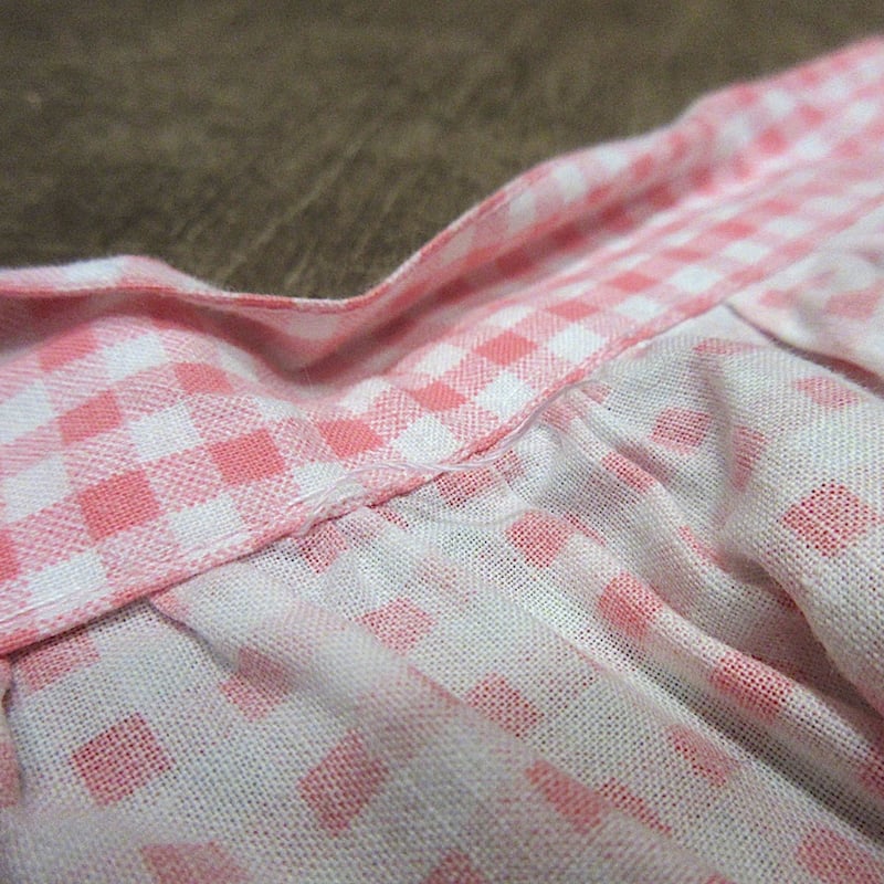 ビンテージ50's60's○ギンガムチェックコットンエプロン○260411n8-apr
