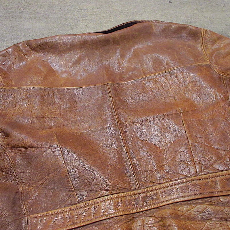ビンテージ40's○レザースポーツジャケット茶○220822r8-m-jk-lt古着