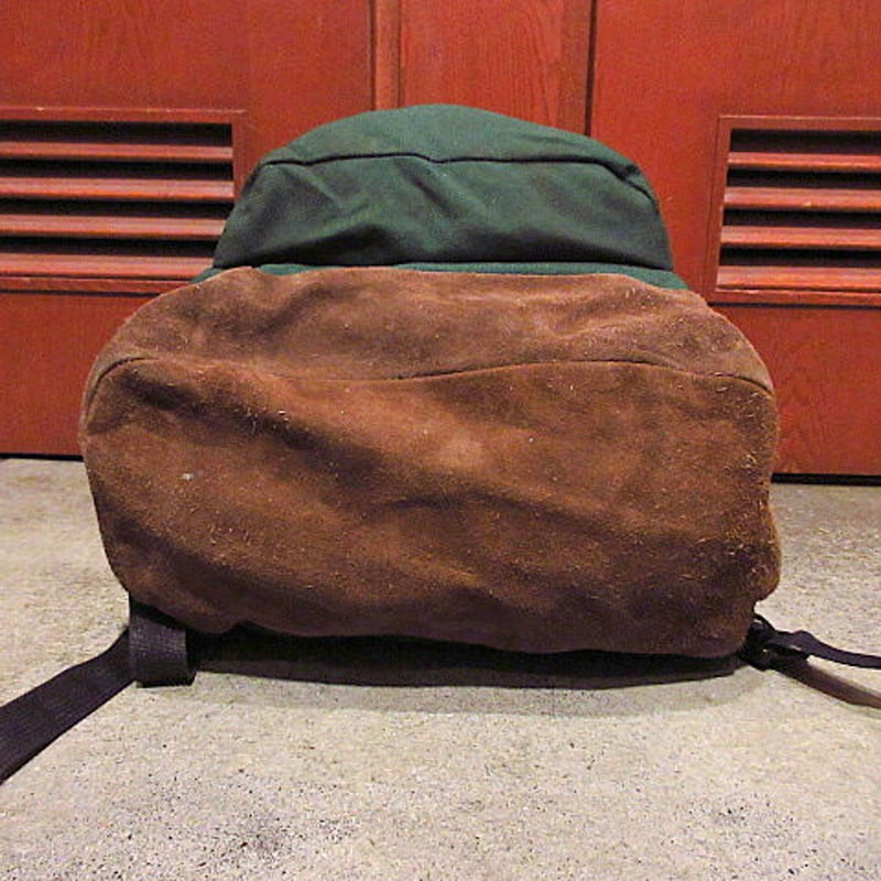 MADE IN U.S.A. JANSPORTボトムレザーナイロンバックパック緑○201207