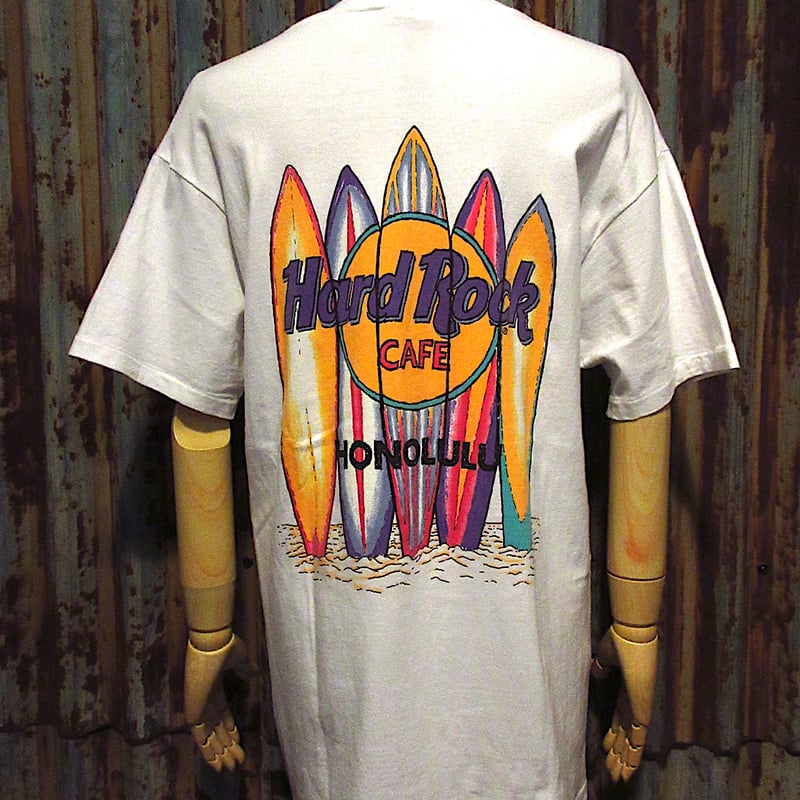 ビンテージ90's○Hard Rock CAFE”HONOLULU”半袖Tシャツ白size M