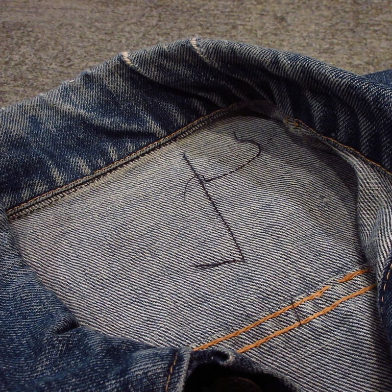 ビンテージ60's○Levi's 557デニムカットオフデニムベストカスタムBIG