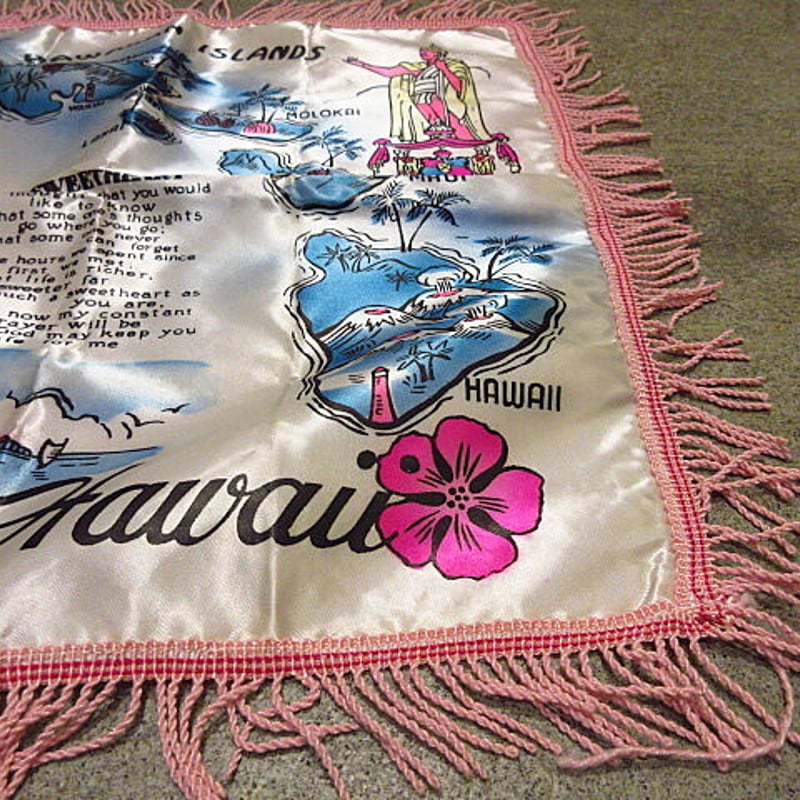 ビンテージ40's50's○HAWAIIスーベニアピローケース○210129f1-otclct