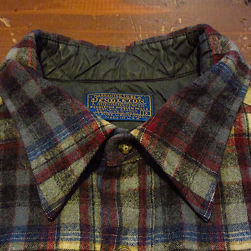 ビンテージ70's80's○PENDLETONチェックウールシャツsize 1X○260219