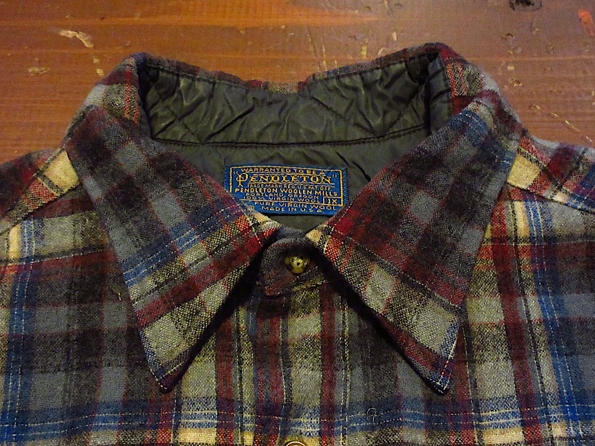 ビンテージ70's80's○PENDLETONチェックウールシャツsize 1X○260219