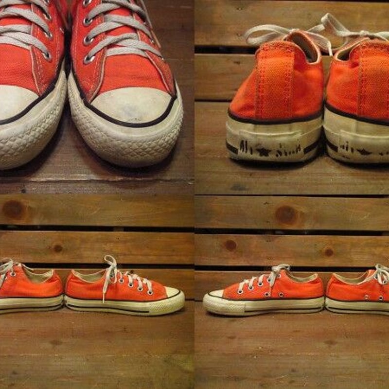 ビンテージ○USA製CONVERSEオールスターLow橙○210602s10-w-snk