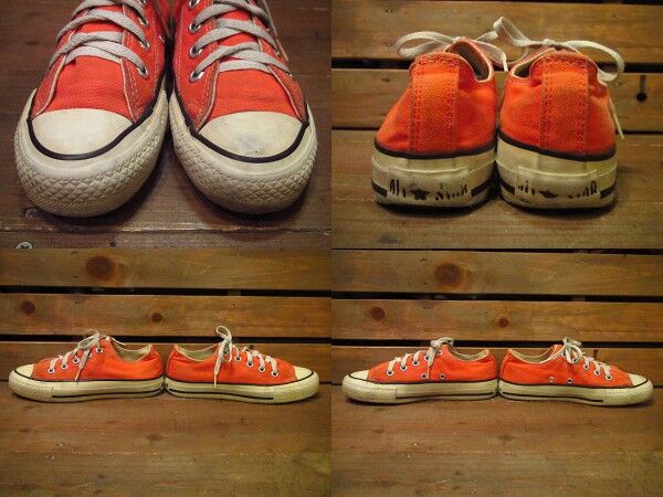 コンバース　非売品　ビンテージ　ピンズ12色セット ビンテージ○USA製CONVERSEオールスターLow橙○210602s10-w-snk