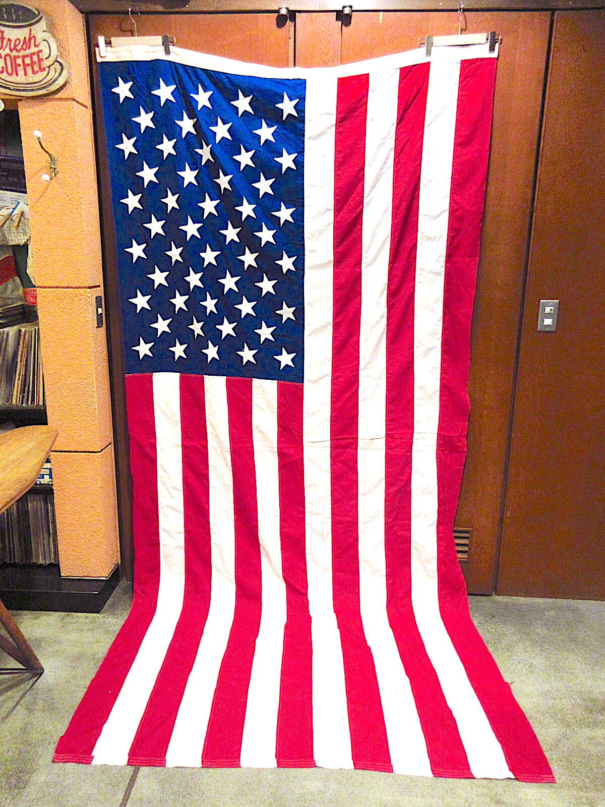 ビンテージ○50星アメリカ星条旗size142cm×288cm○220616r8-otclct