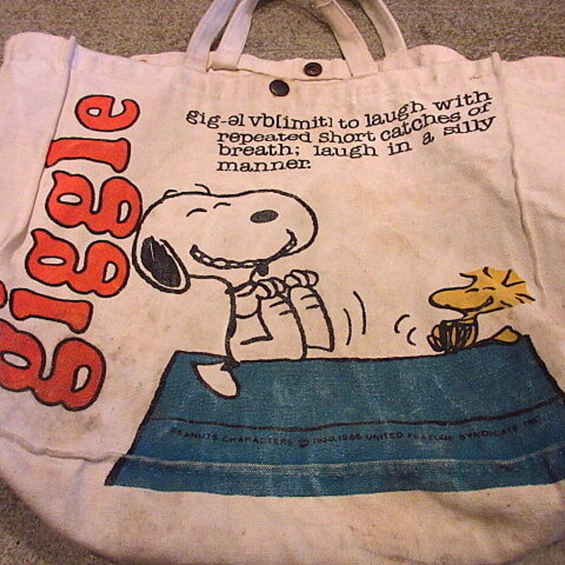 ビンテージ70's○ピーナッツキャンバストートバッグ○201126f2-bag-tt