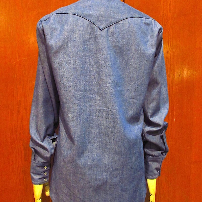 ビンテージ70's○Leeデニムウエスタンシャツsize 14 1/2-33○230323m4