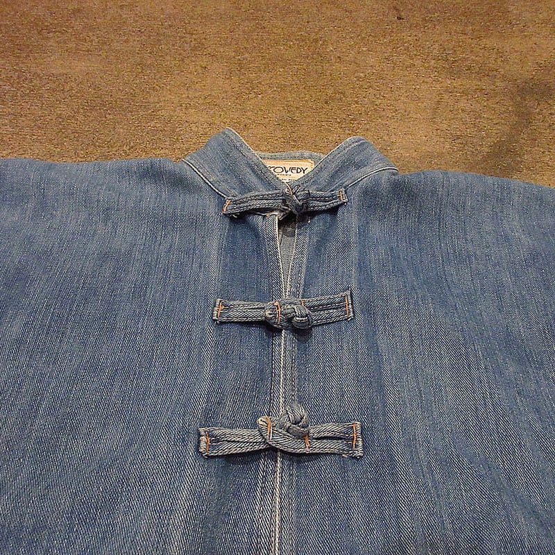 ビンテージ70's○DISCOVERYデニムカンフージャケットsize M○210402f8-