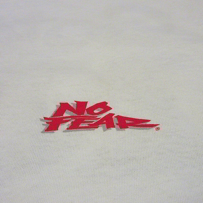 NO FEAR 90sビンテージ 両面プリントロンT USA製 白 XL NO FEAR 90sビンテージ 両面プリントロンT USA製 白 XL