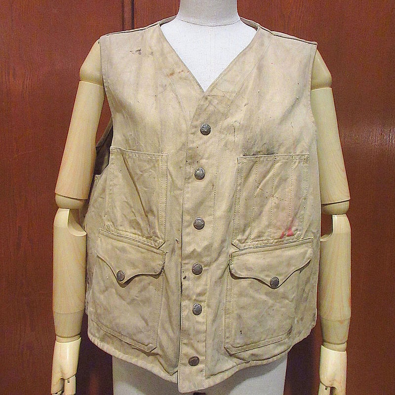 フィルソン　ダックハンティングベスト ビンテージ40's○FILSONダックハンティングベスト○220426m3-m