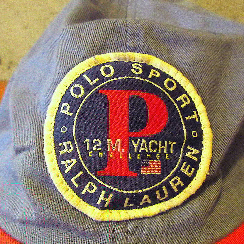 ビンテージ90's○POLO SPORT 12M. YACHTコットン6パネルキャップ