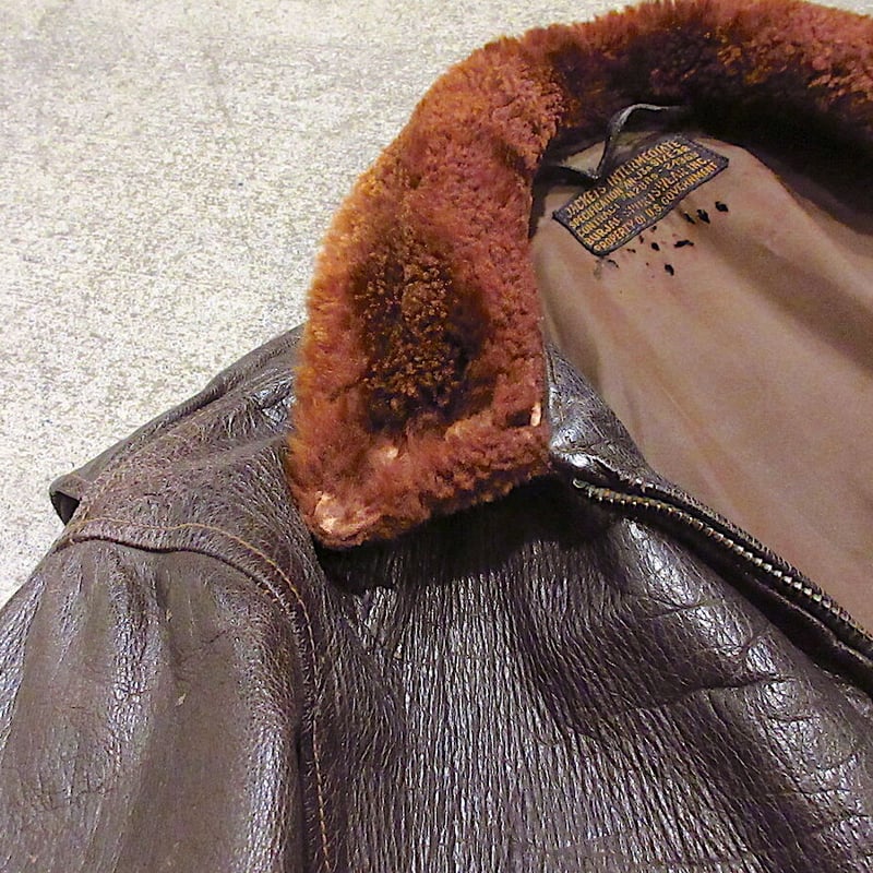 ビンテージ40's○U.S.ARMY NAVY AN-J3Aフライトジャケットsize 38○