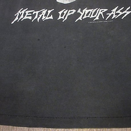ビンテージ90's●METALLICA METAL UP YOUR ASSプリントTシャツ黒size XL●251020n3-m-tsh-bnメタリカバンドフェードメンズ古着