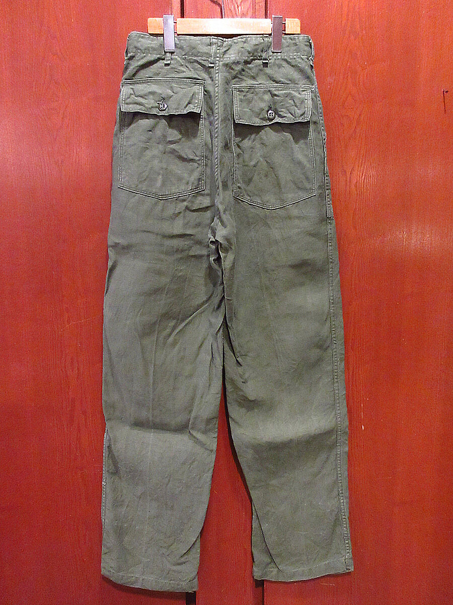 ビンテージ60's○U.S.ARMYボタンフライコットンサテンベイカーパンツ