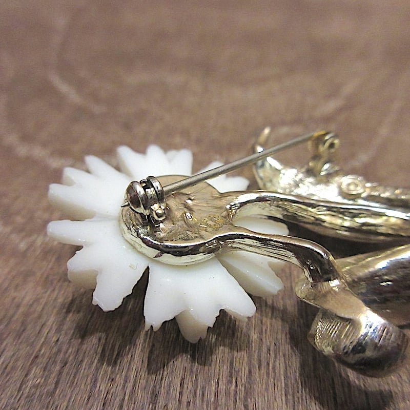 ビンテージ60's70's○フラワーブローチ○251124z7-brc花レトロ