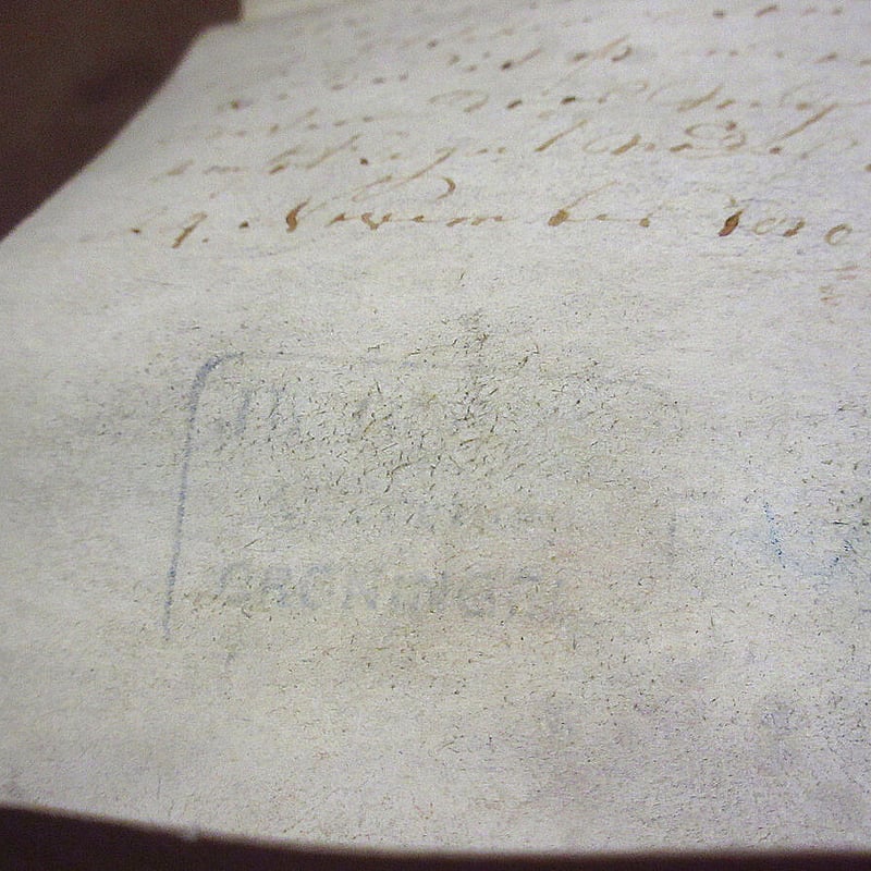 フレンチアンティーク　羊皮紙　イギリス　ヴィンテージ　古道具　ブロカント　17c 1755年頃フランス・羊皮紙・古文書・w44cm