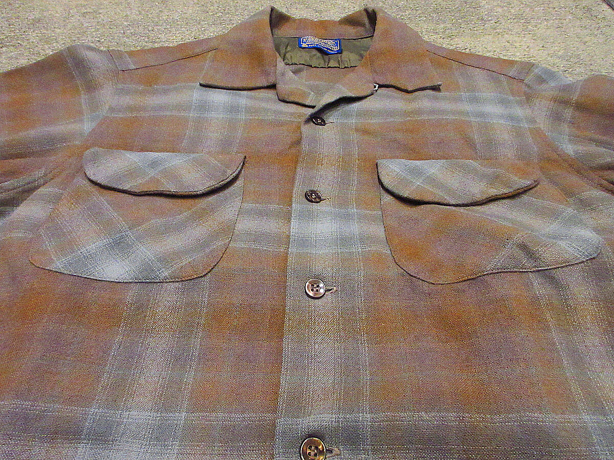 60s ペンドルトン ボードシャツ シャドーチェック L 1960's ペンドルトン シャドーチェック ボードシャツ L ヴィンテージ