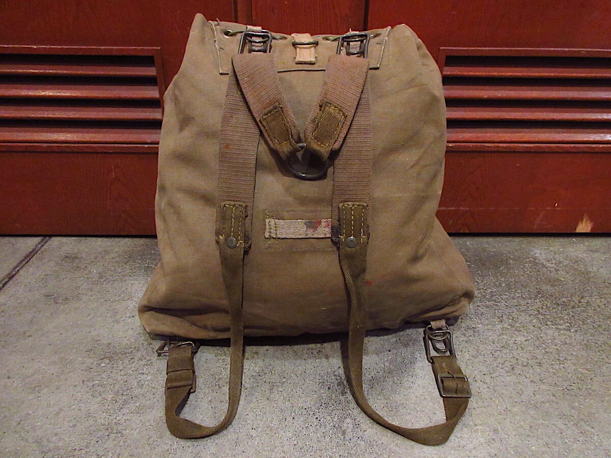 雰囲気抜群 ドイツ軍 ヴィンテージ キャンバス バックパック リュックサック 雰囲気抜群 ドイツ軍 ヴィンテージ キャンバス バックパック