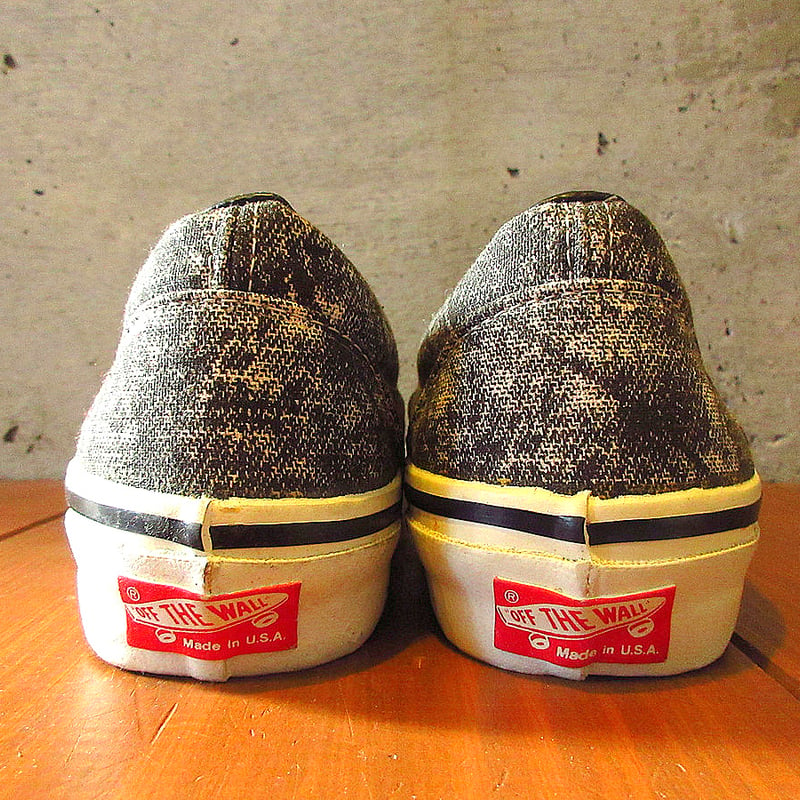 ビンテージ70's○DEADSTOCK VANS SLIP-ONアブストラクトパターンsize...