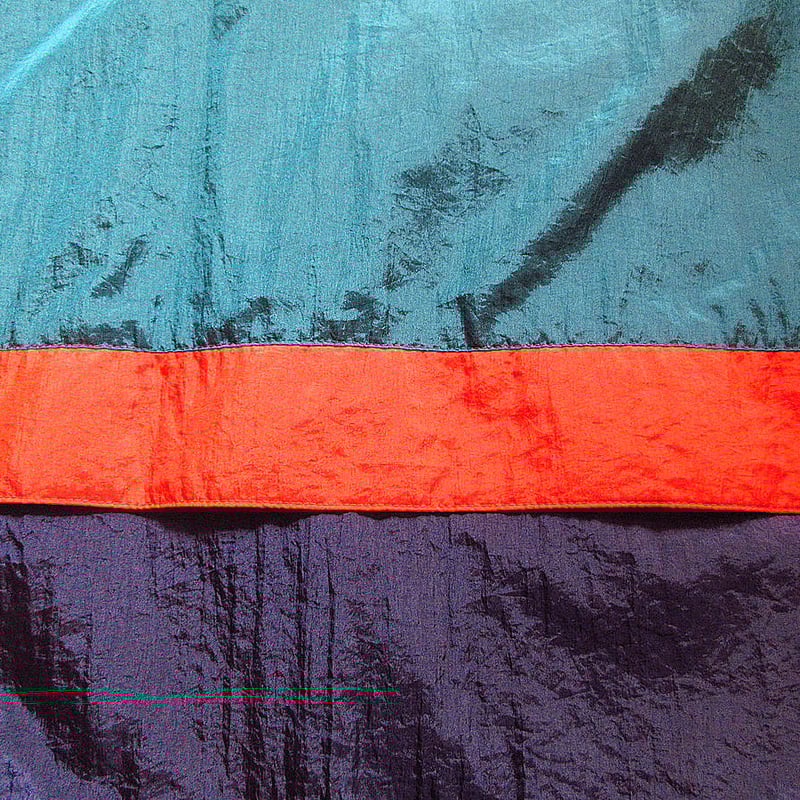 ビンテージ90's○ACTIVE WEARマルチカラーナイロンジャケットsize L