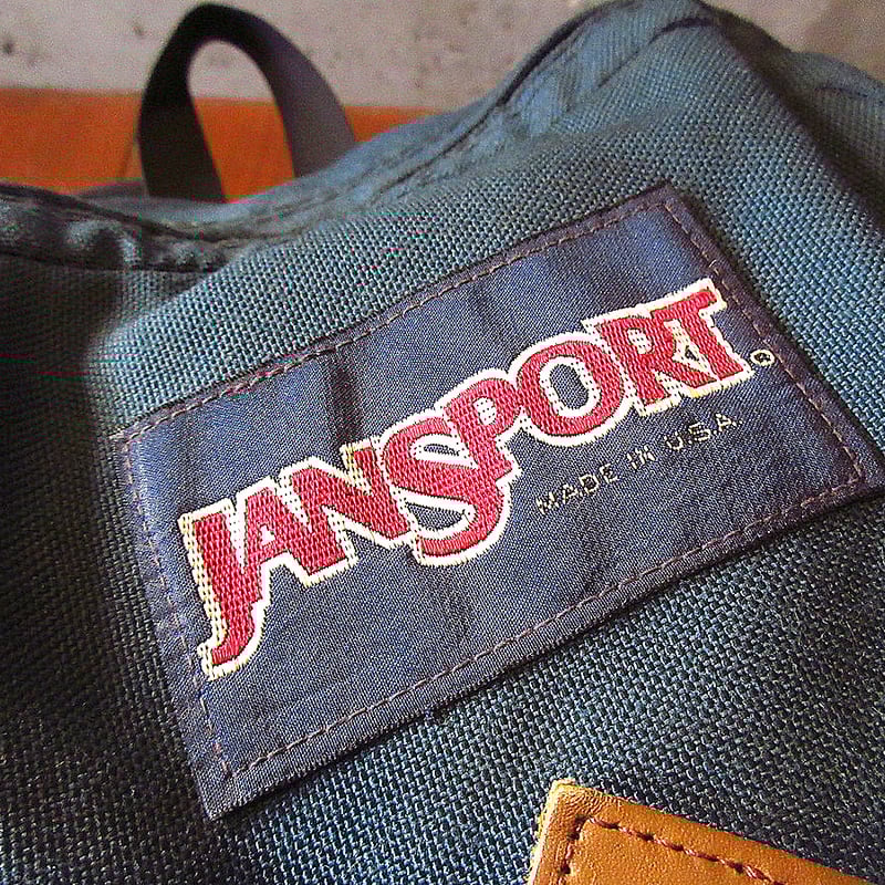 ビンテージ70's80's○JANSPORTボトムレザーナイロンバックバック