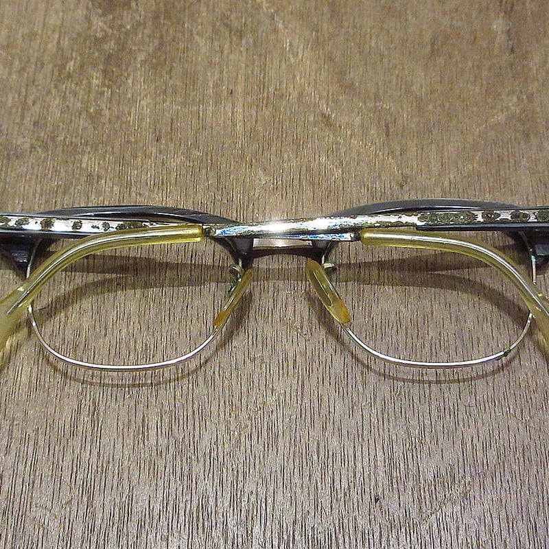 60’s AMERICAN OPTICAL 46/22 ブロー サングラス 眼鏡 Vintage 1960's American Optical Browline Eyeglasses Black 46