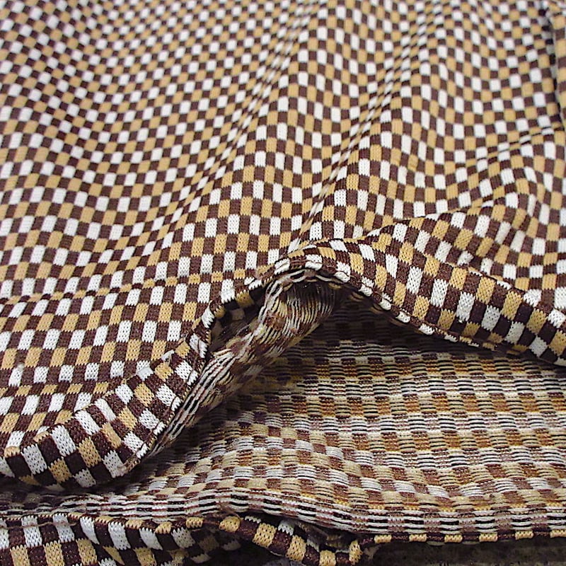 ビンテージ70's○JCPenneyスクエア総柄長袖シャツsize M○221105r4-m-