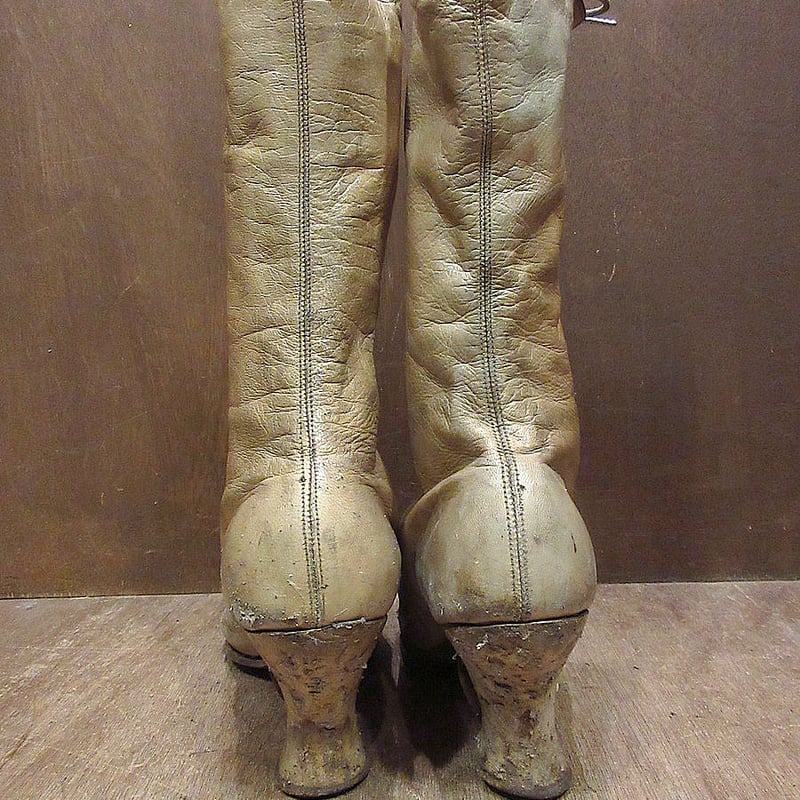 ビンテージ-20's○レディースレースアップブーツ○240822j6-w-bt-20cm