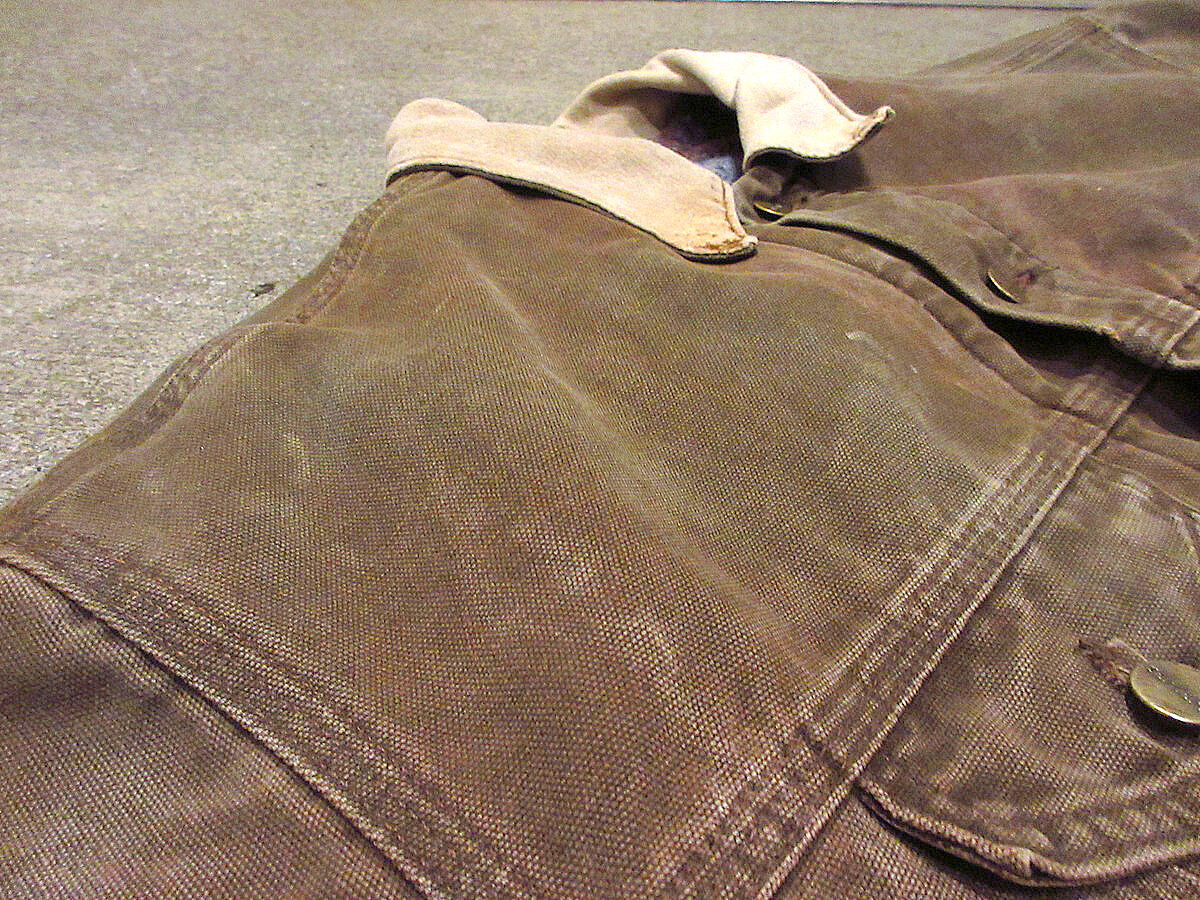 希少 carhartt ダック トラッカージャケット ネイビー 裏地