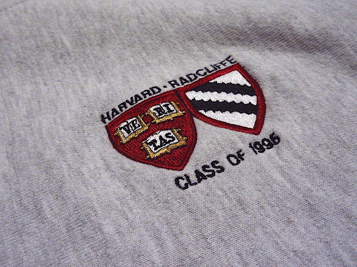 ビンテージ90's○Champion HARVARD RADCLIFFEリバースウィーブスウェ
