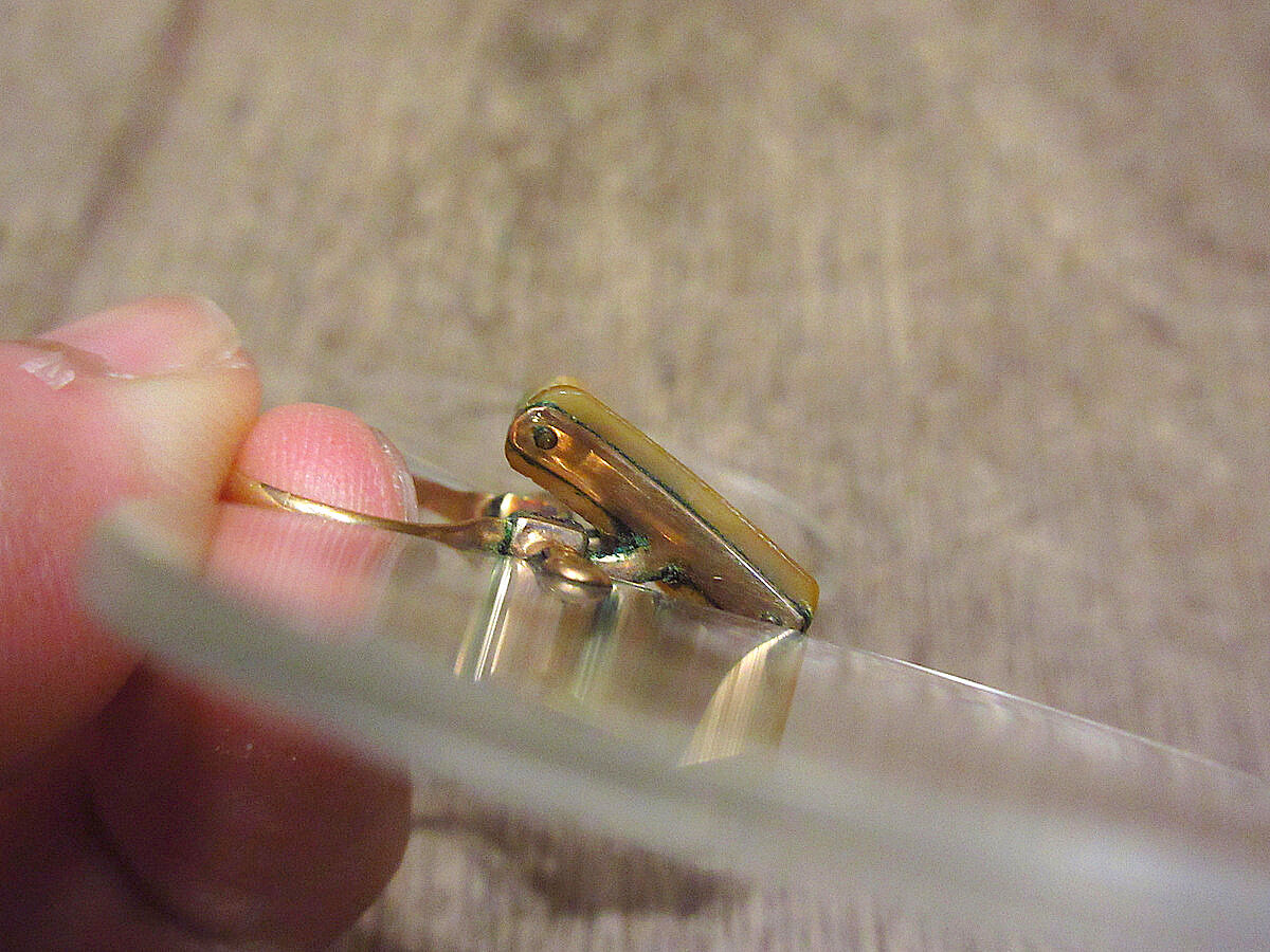 ビンテージ~40's○Cブリッジ型フィンチ眼鏡○221215i1-eygls 20s30sアン