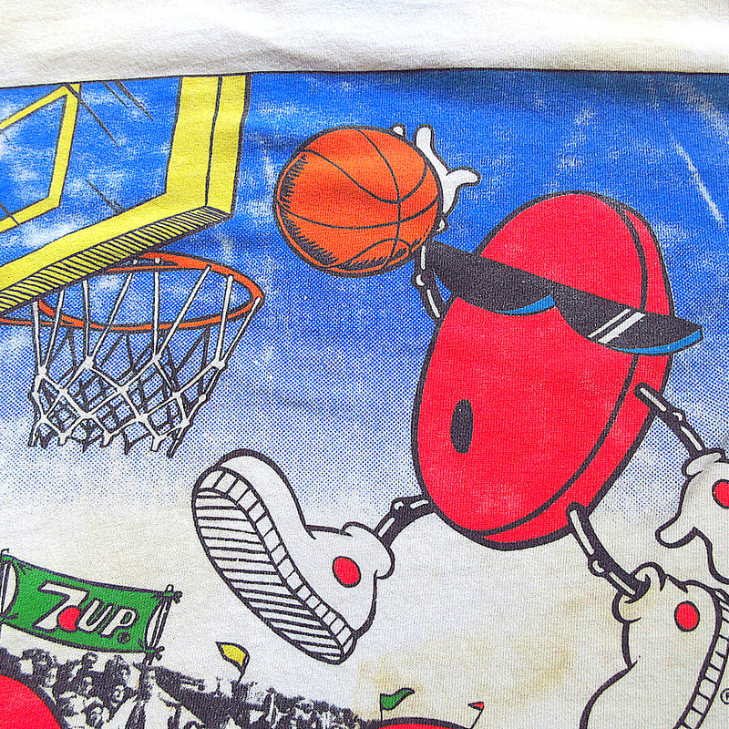 ビンテージ90's○7UP AIR SPORTプリントTシャツ白○240716k2-m-tsh