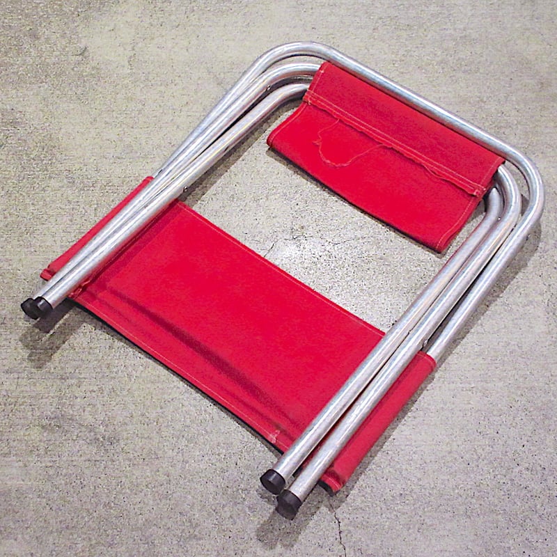 ヴィンテージ　フォールディングチェア　折りたたみ椅子 赤 ビンテージ○アウトドアフォールディングチェア赤○250704m7-chr