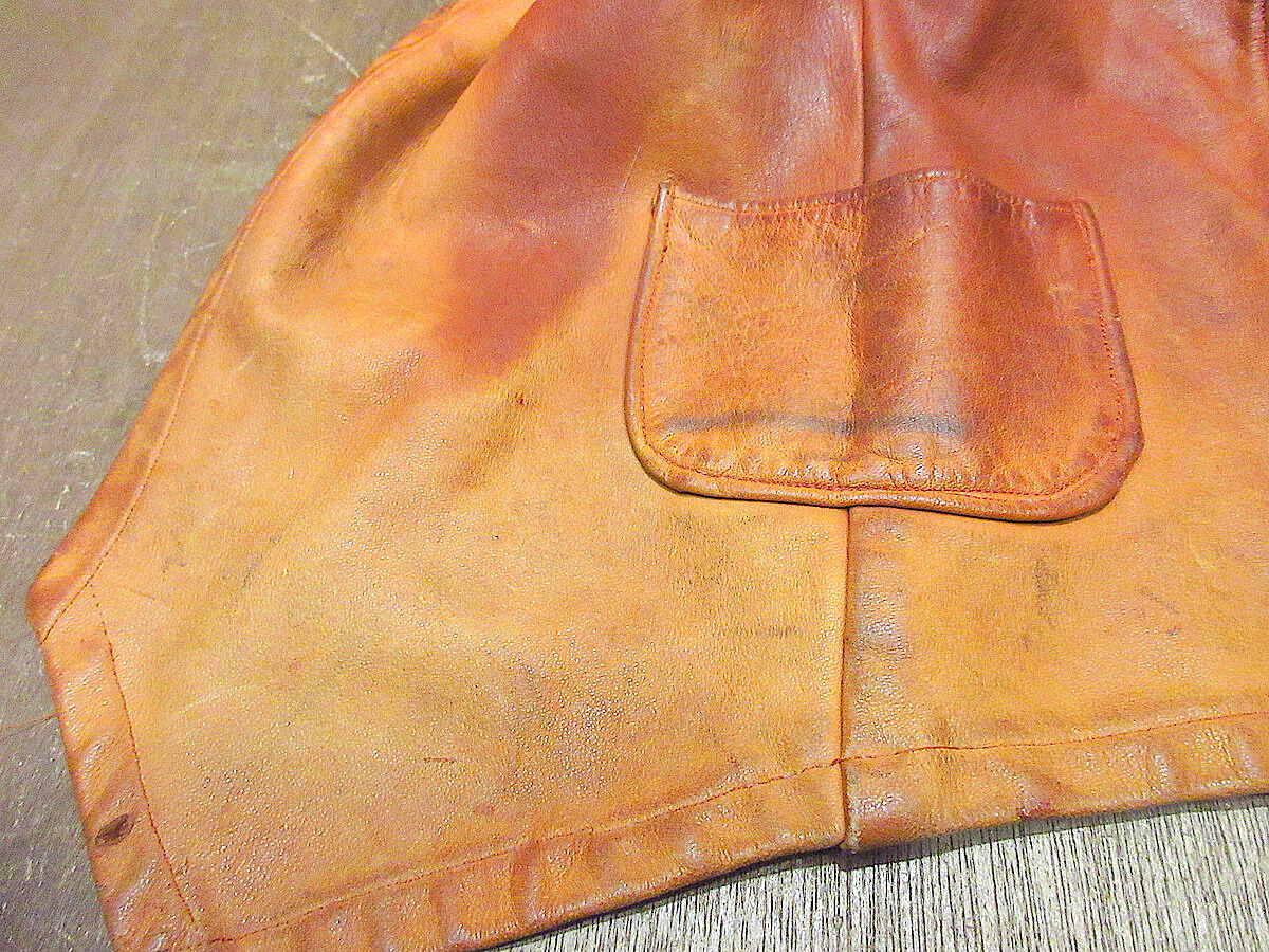 ビンテージ60's70's○レザーベスト茶○231005j3-m-vs古着1960s1970s