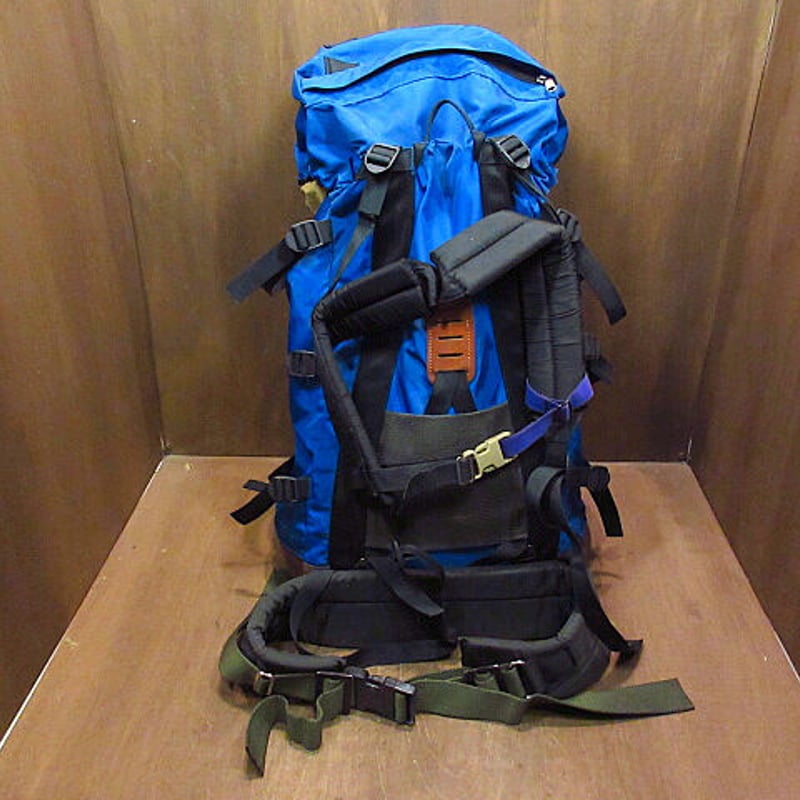 ビンテージ80's○THE NORTH FACE茶タグナイロンフレームパック青 ビンテージ80's○THE NORTH FACE茶タグナイロンフレームパック青