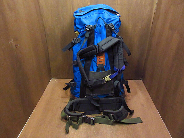 ビンテージ80's○THE NORTH FACE茶タグナイロンフレームパック青