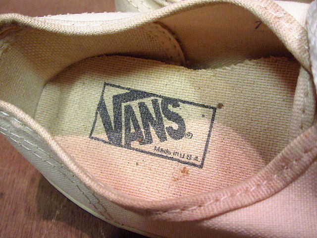 90s USA製 バンズ シド 生成り キャンバススニーカー vintage 90s USA製 バンズ シド 生成り キャンバススニーカー vintage