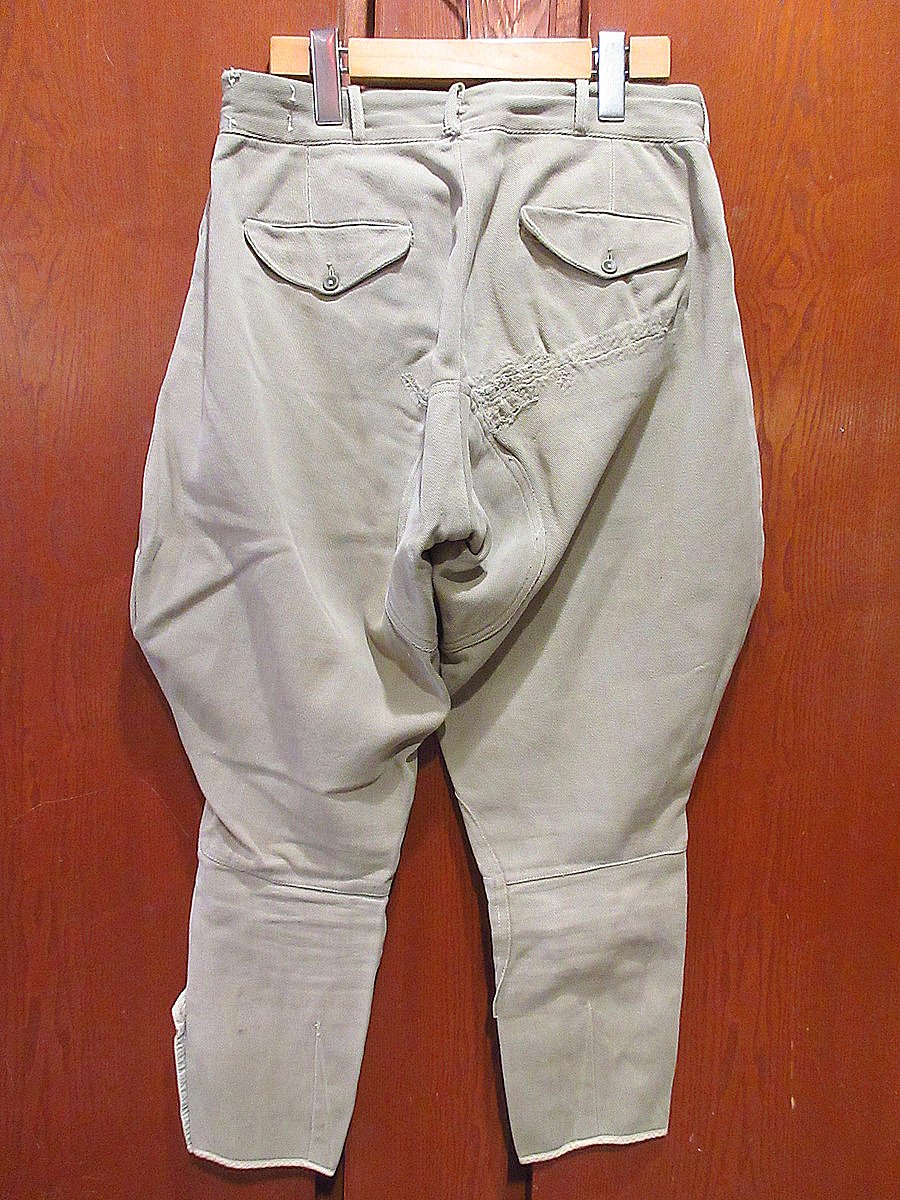 ビンテージ30's40's○ボタンフライウールジョッパーズパンツ