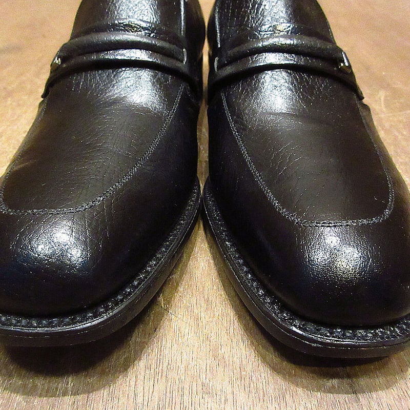 ビンテージ70's80's○DEADSTOCK WINTHROPレザーローファー黒10B○21