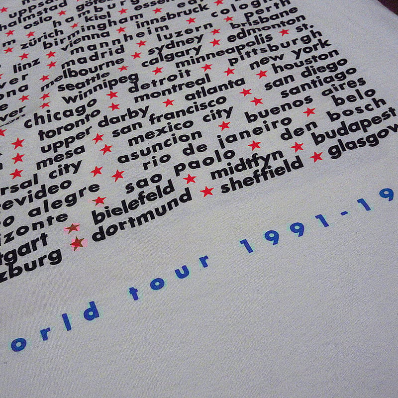ビンテージ90's○Roxette World Tour1991-1992両面プリントTシャツ