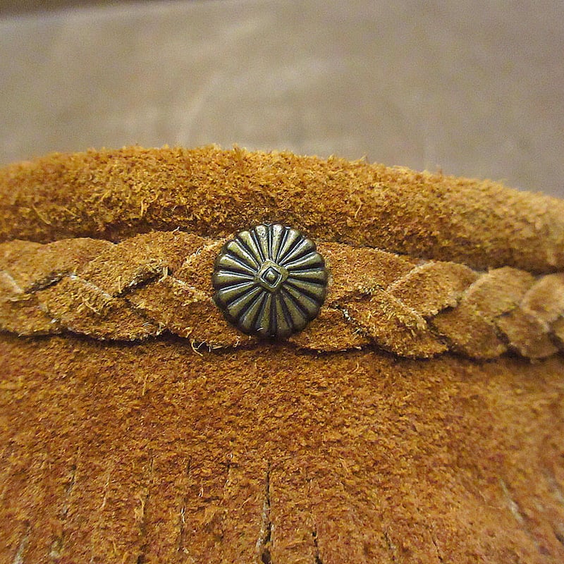 ブラウン スエード モカシン フリンジ付き Minnetonka MINNETONKA ミネトンカ フリンジ付 モカシンブーツ