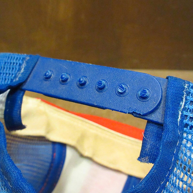 ビンテージ70's80's○Lucky Stripes トリコロールメッシュ