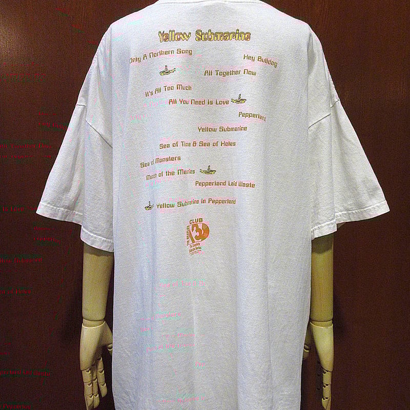 ビンテージ90's○The Beatles Yellow SubmarineプリントTシャツ白