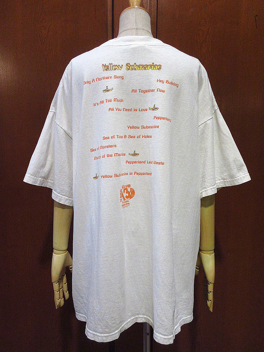 ビンテージ90's○The Beatles Yellow SubmarineプリントTシャツ白