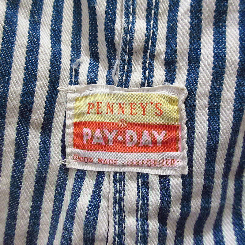 ビンテージ50's○PENNEY'S PAY DAYヒッコリーストライプ ビンテージ50's○PENNEY'S PAY DAYヒッコリーストライプ