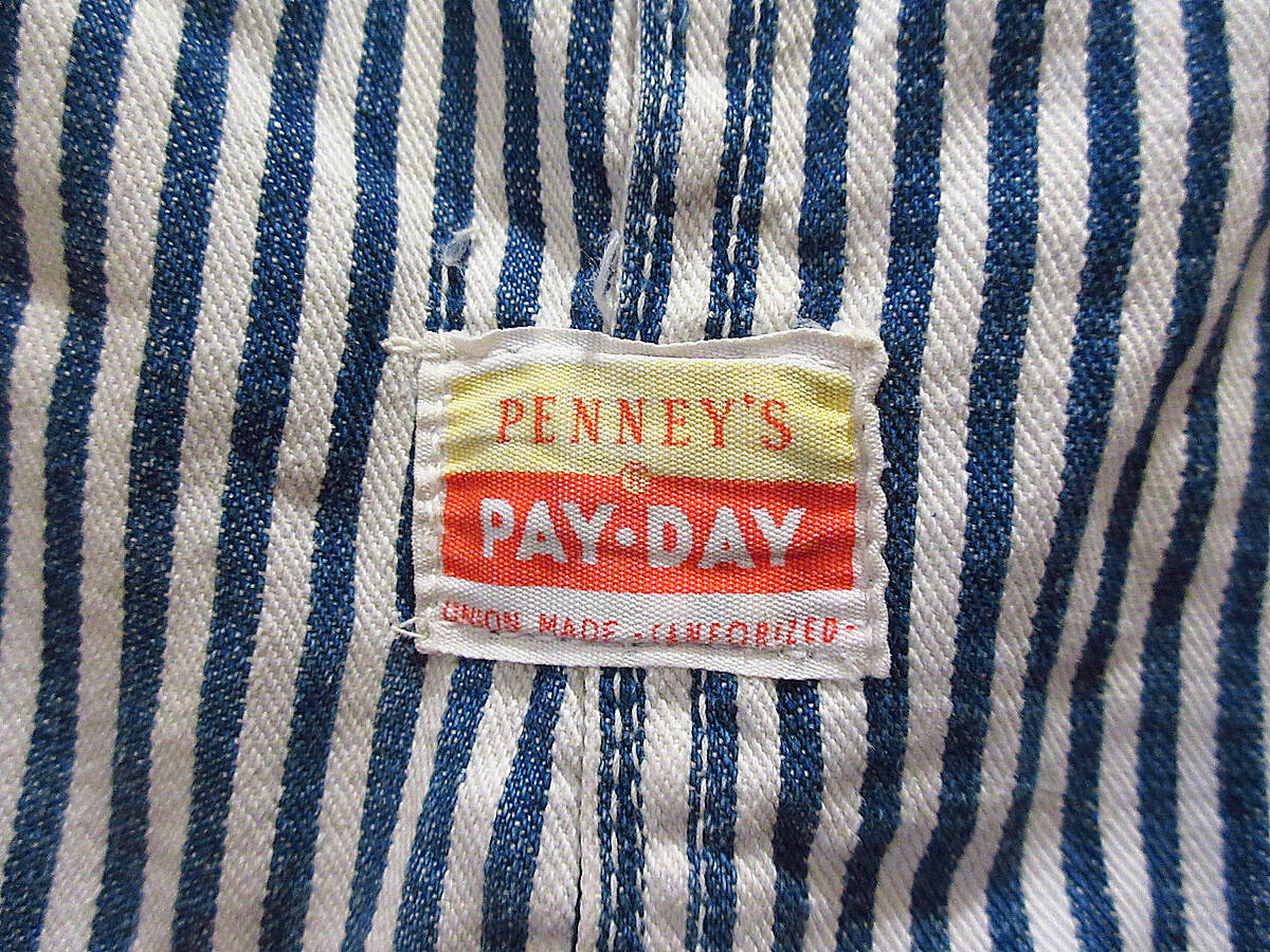 ビンテージ50's○PENNEY'S PAY DAYヒッコリーストライプ ビンテージ50's○PENNEY'S PAY DAYヒッコリーストライプ